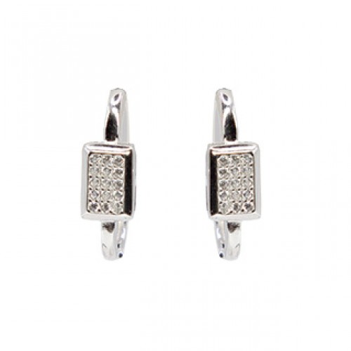 Boucles d'oreilles en argent et cz 17mm, SIM30-1